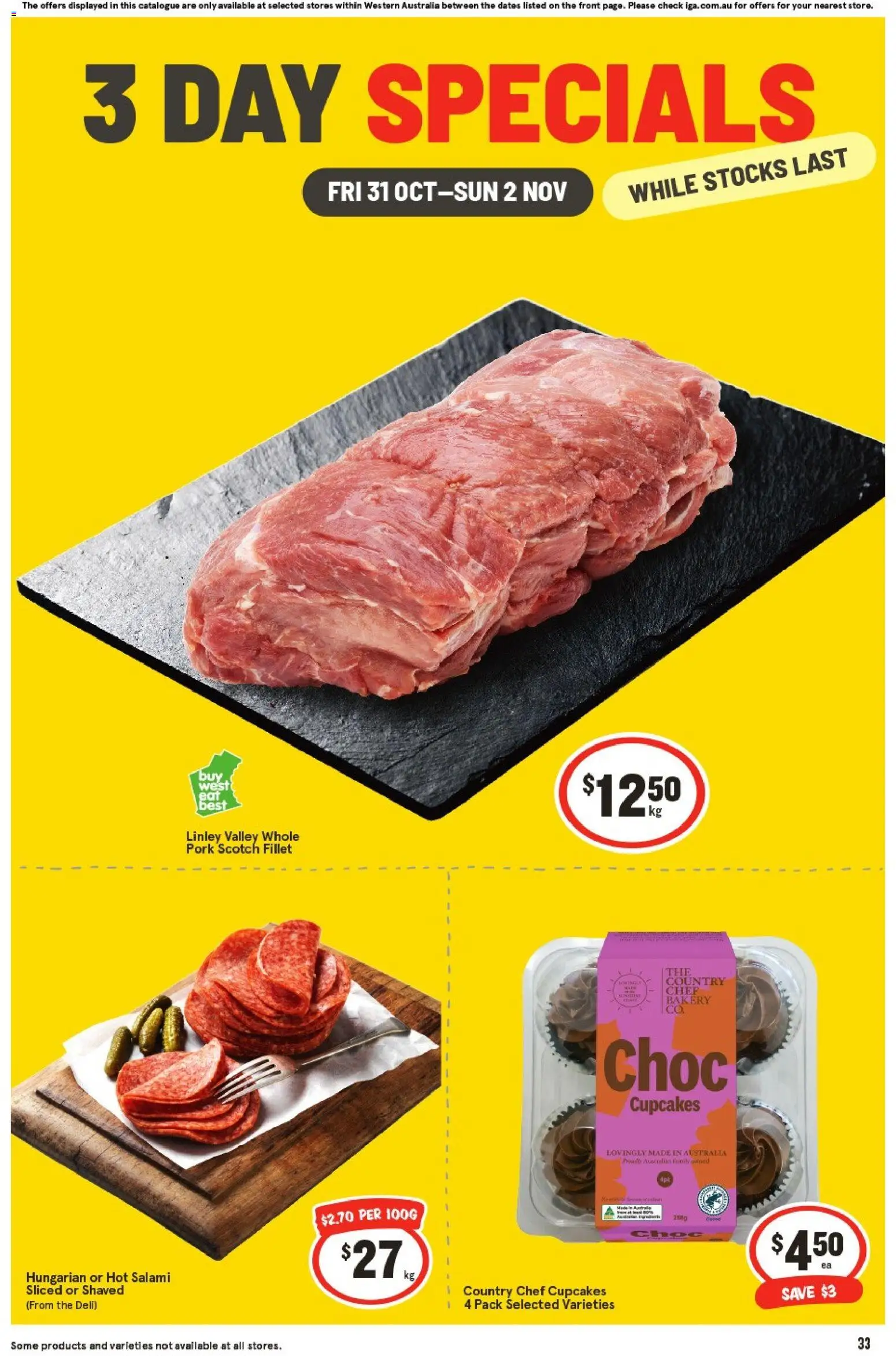 IGA - 3 Day Specials WA - page 1- valid from 31/10/2025