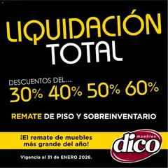 Muebles Dico catálogo Liquidación Total válido desde 01/01/2026