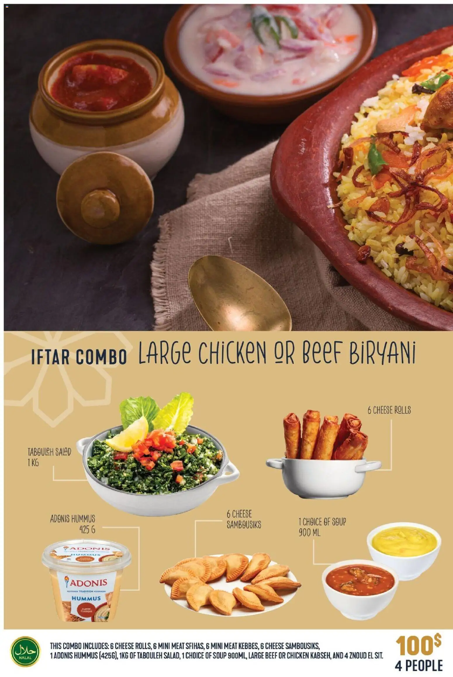 Adonis - Catering Menu - page 4- valid from Feb 12, 2026