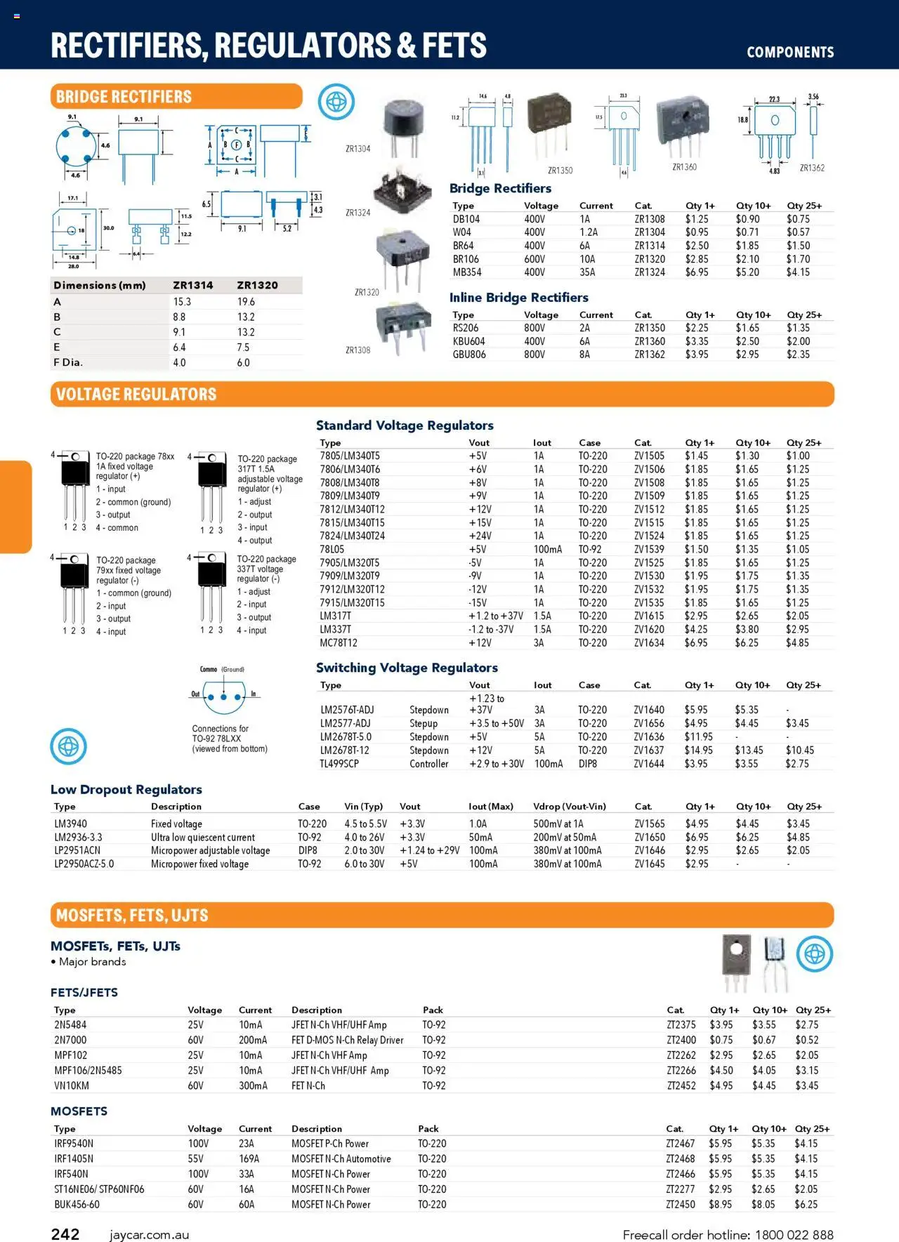 Jaycar Engineering & Scientific Catalogue 2025/2026  - page 242- valid from 09/07/2025