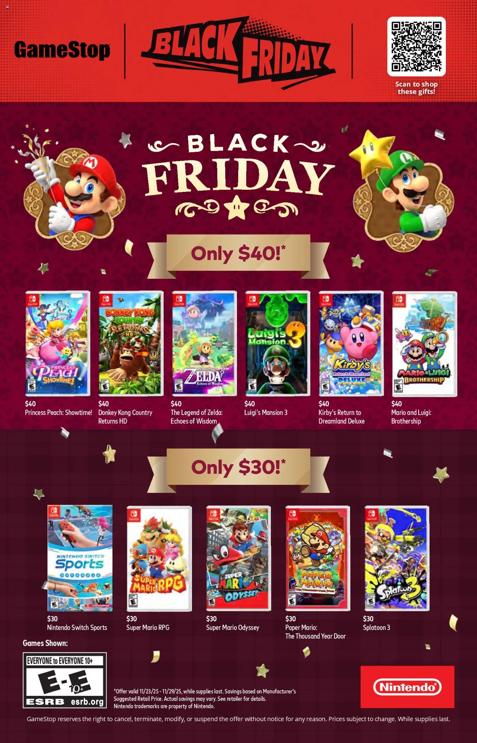 GameStop Black Friday - page 1- valid from 11/16/2025