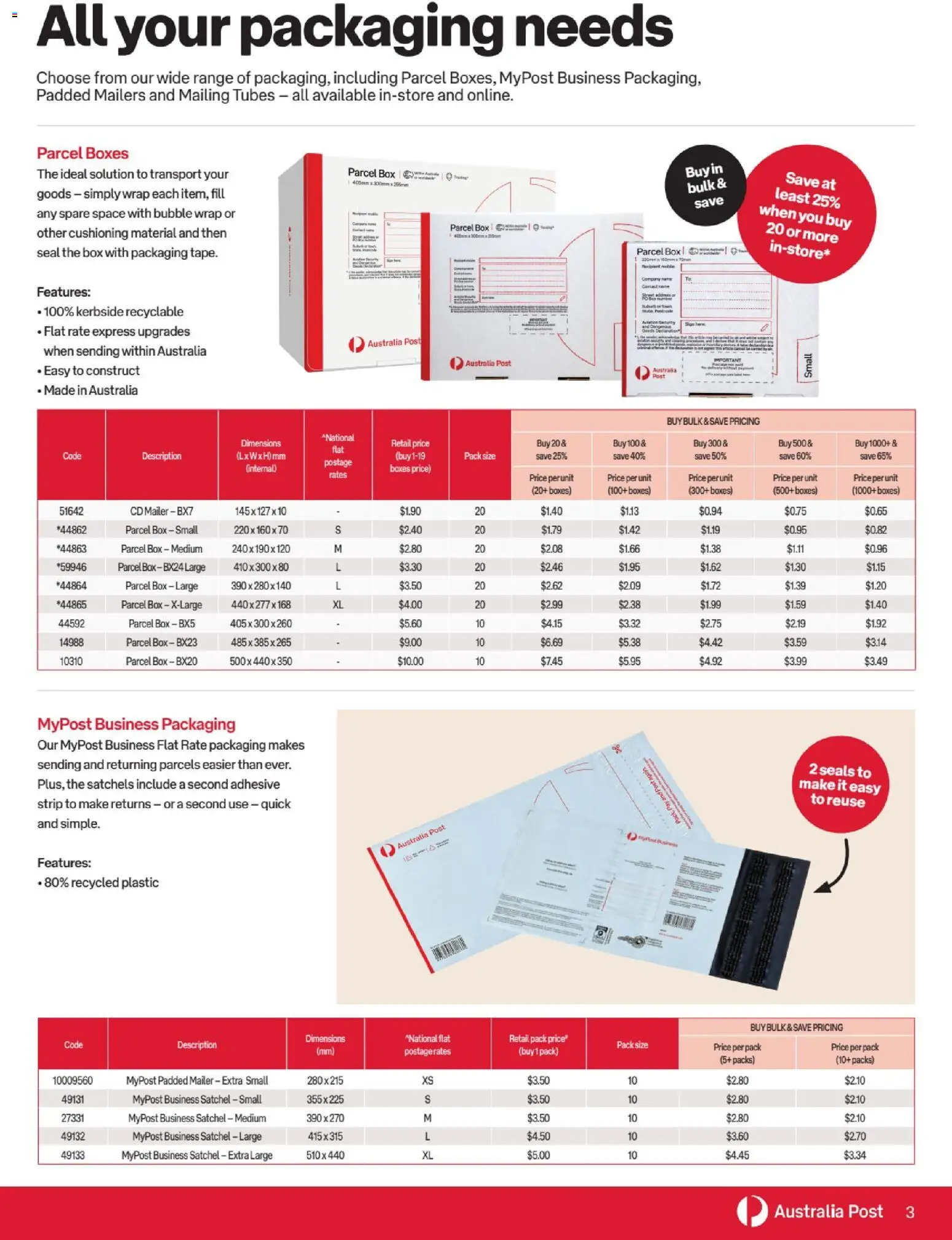 Australia Post Catalogue  - page 3- valid from 19/02/2026