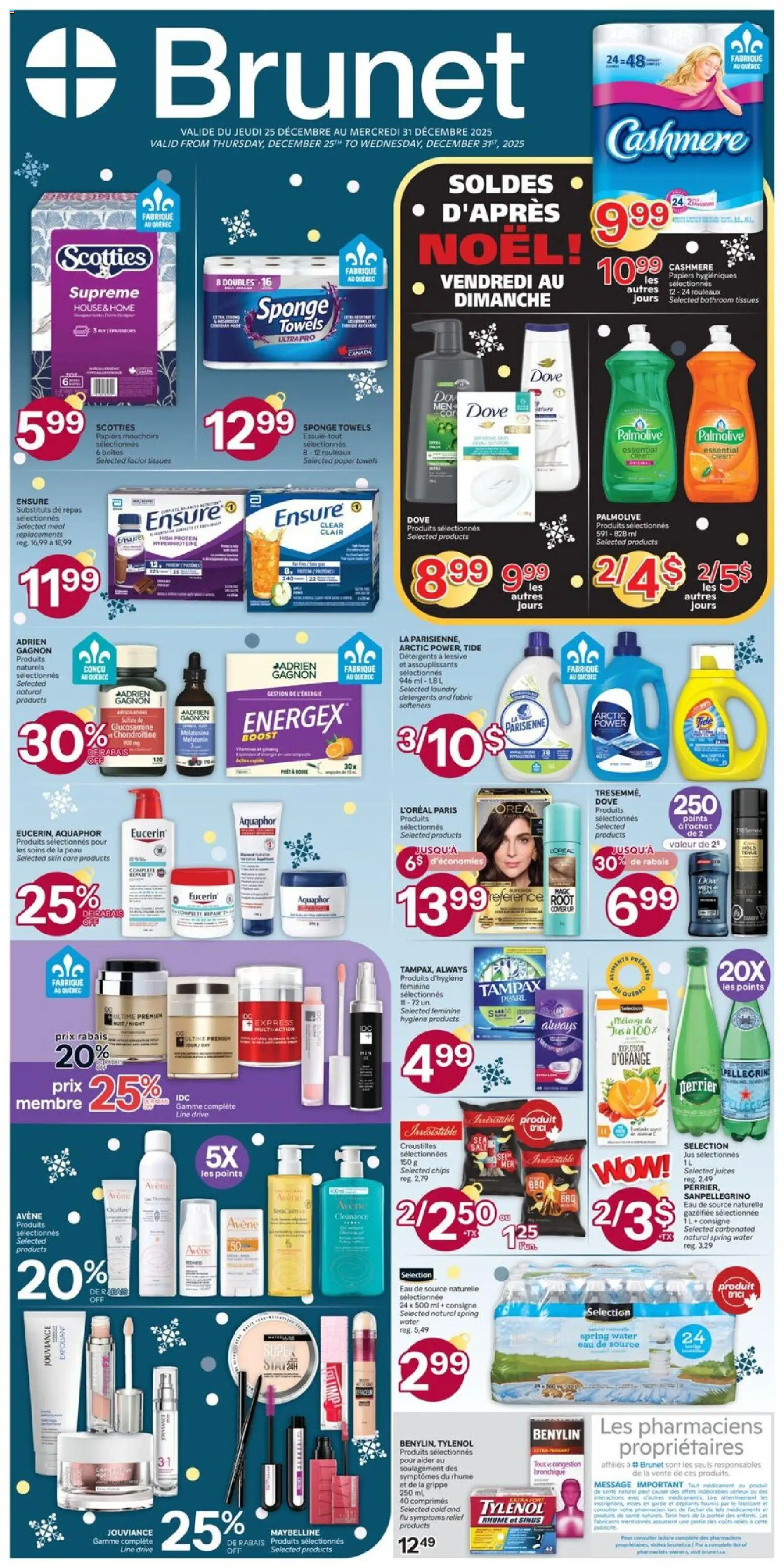 Brunet weekly flyer / circulaire - page 1- valid from Dec 25, 2025