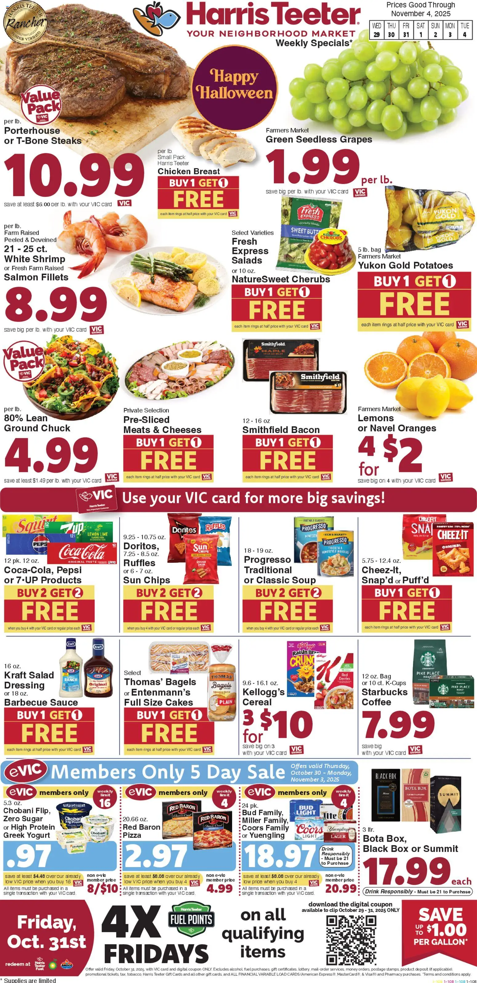 Harris Teeter Weekly Ad - page 1- valid from 10/29/2025