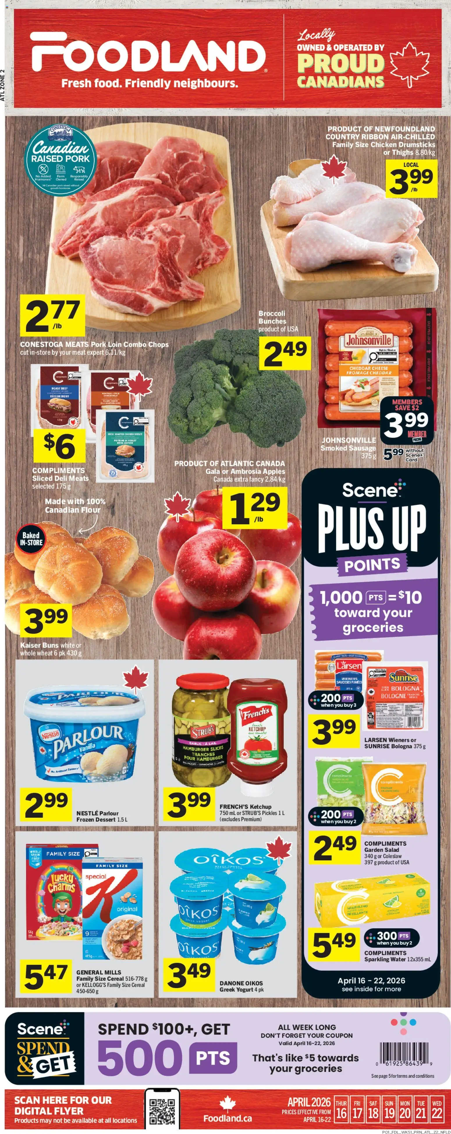 Foodland weekly flyer / circulaire - page 1- valid from Apr 16, 2026