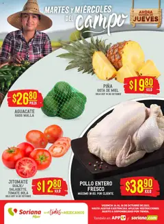 Soriana - Martes y Miércoles del Campo Híper: Tijuana, Mexicali, Ensenada, San Luis Río Colorado y Tecate válido desde 14/10/2025