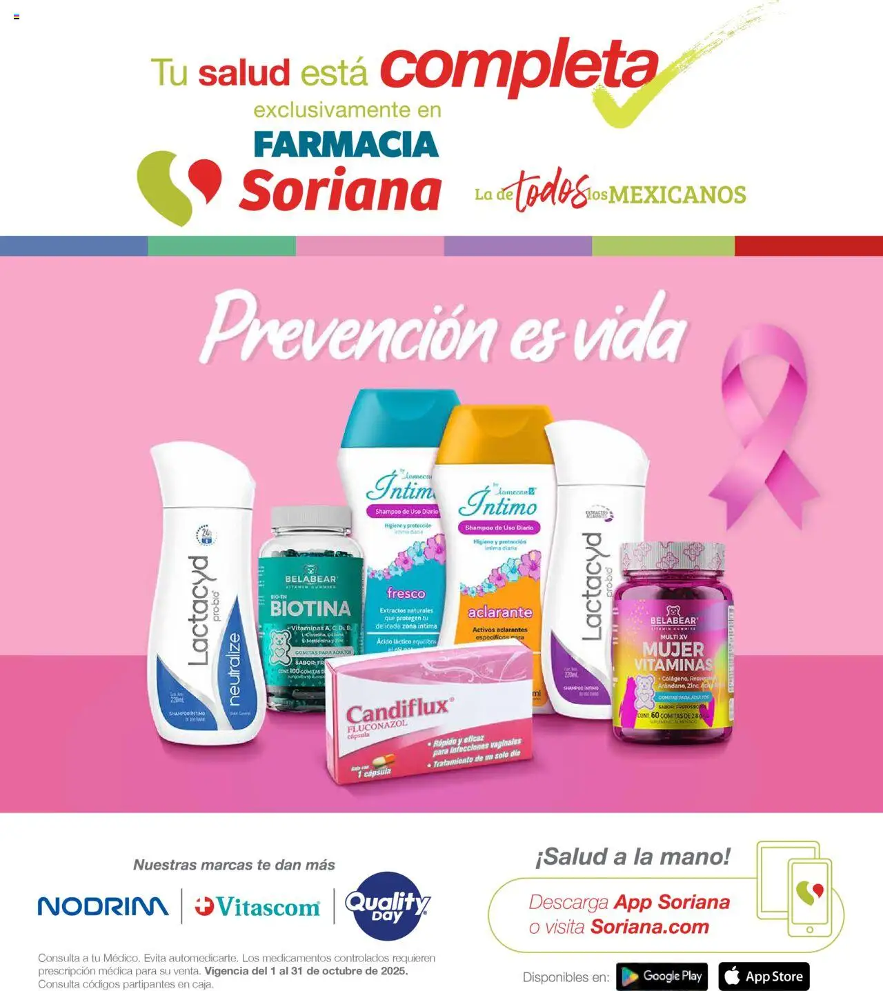 Soriana - Folleto Farmacia Mercado Nacional - página 1- válido desde 01/10/2025