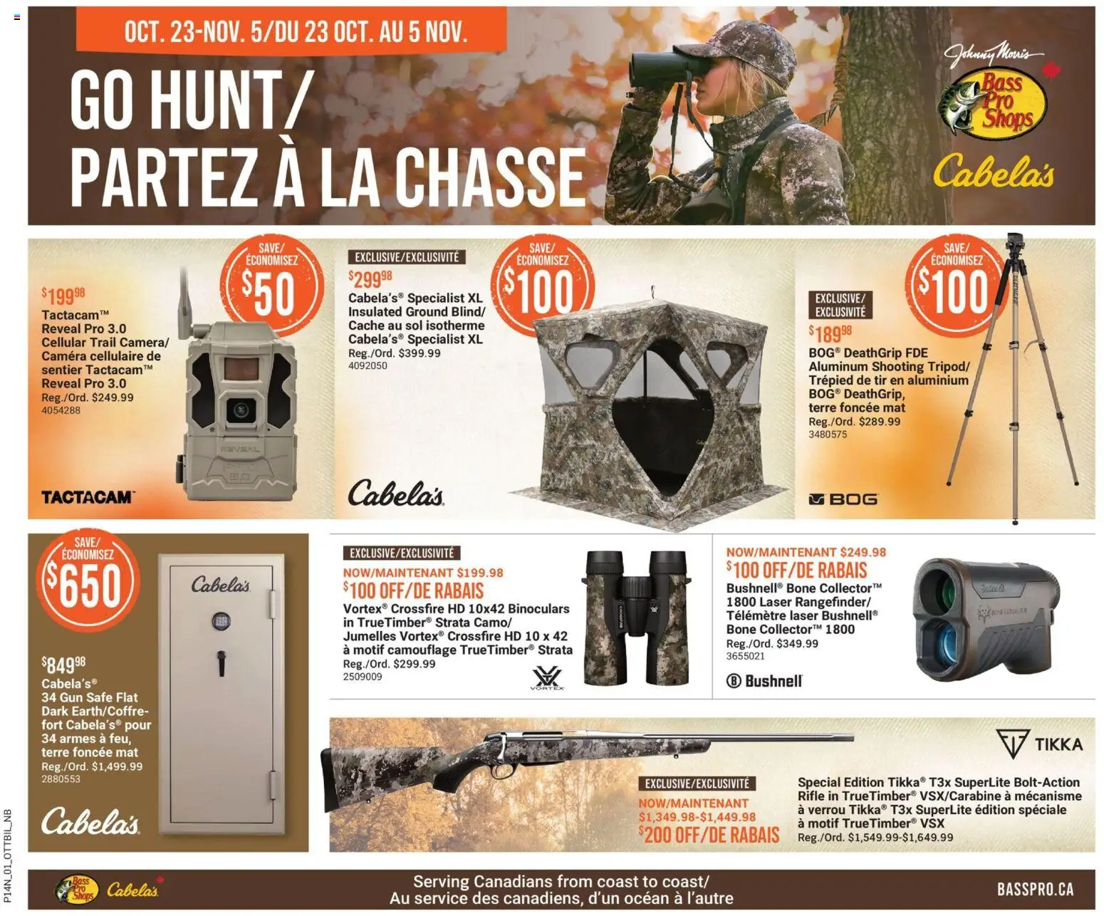 Cabelas weekly flyer / circulaire - page 1- valid from Oct 23, 2025