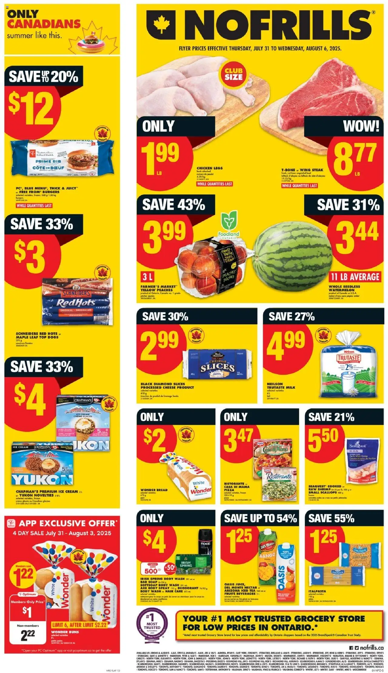 No Frills weekly flyer / circulaire - page 1- valid from Jul 31, 2025