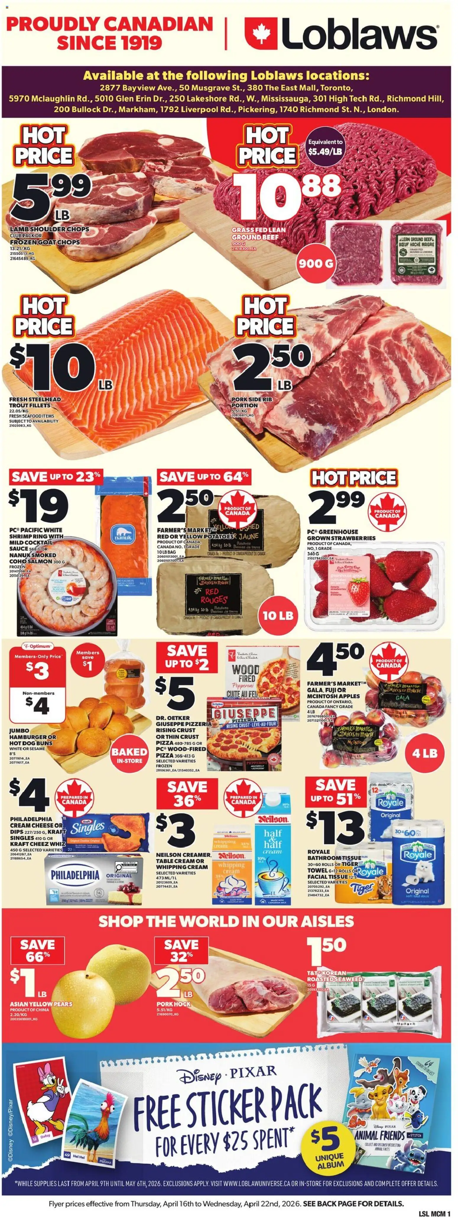 Loblaws weekly flyer / circulaire - page 4- valid from Apr 16, 2026