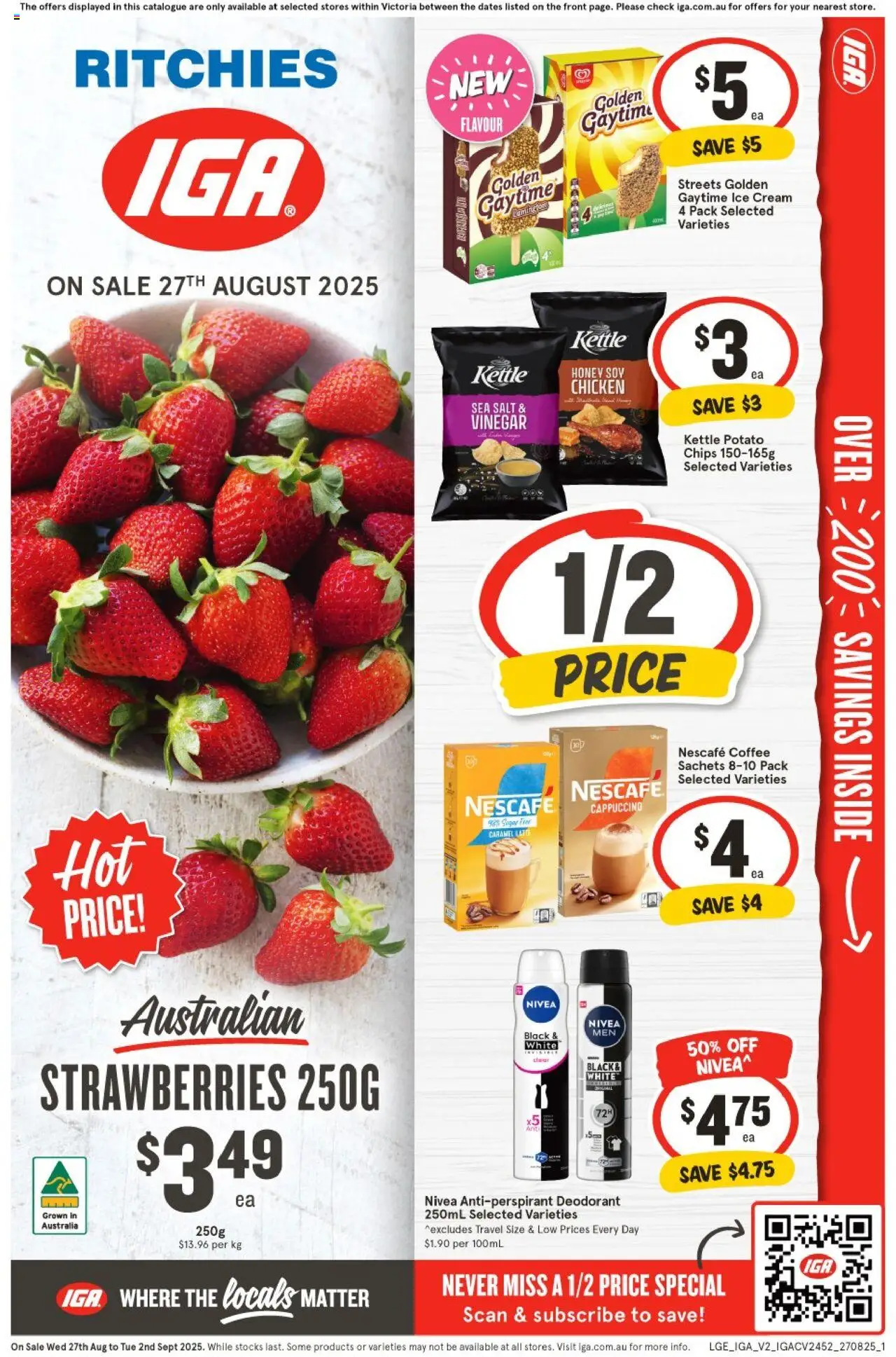 IGA Ritchies VIC - page 1- valid from 27/08/2025
