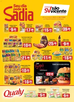 Pré-visualização Supermercados São Vicente - Ofertas Sadia válida a partir de 05/11/2025