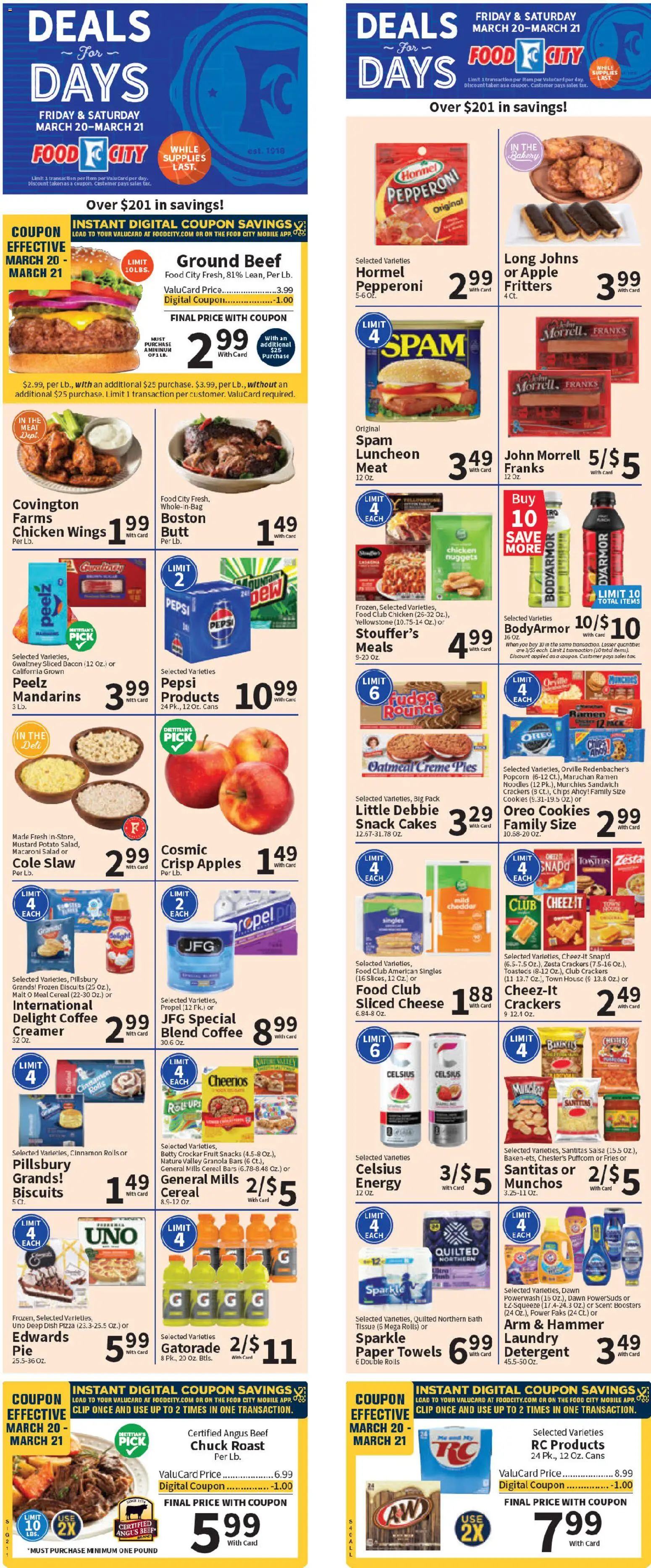 Food City Weekly Ad - page 1- valid from 03/18/2026