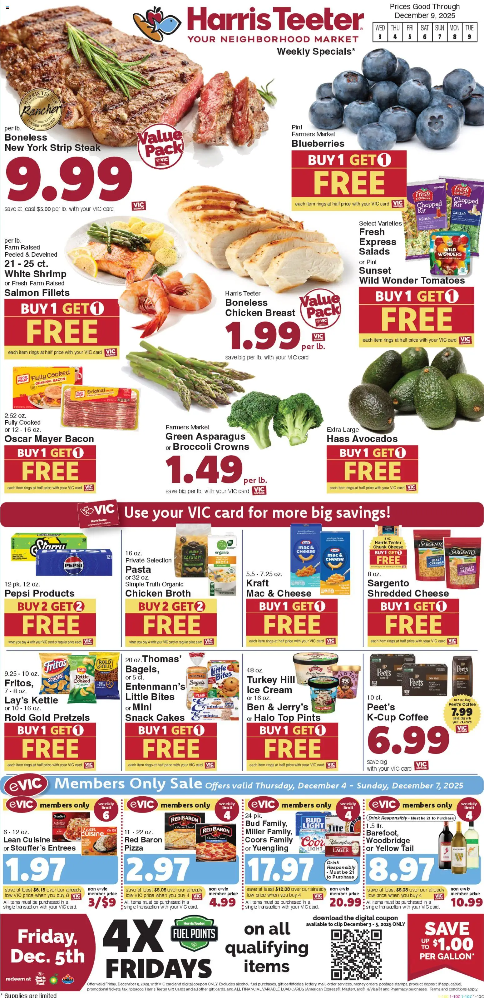 Harris Teeter Weekly Ad - NC - page 1- valid from 12/03/2025