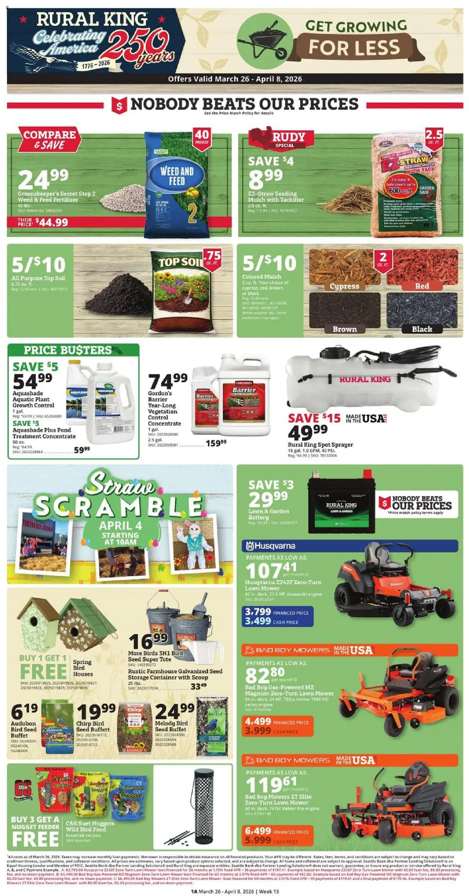Rural King Weekly Ad - page 1- valid from 03/26/2026