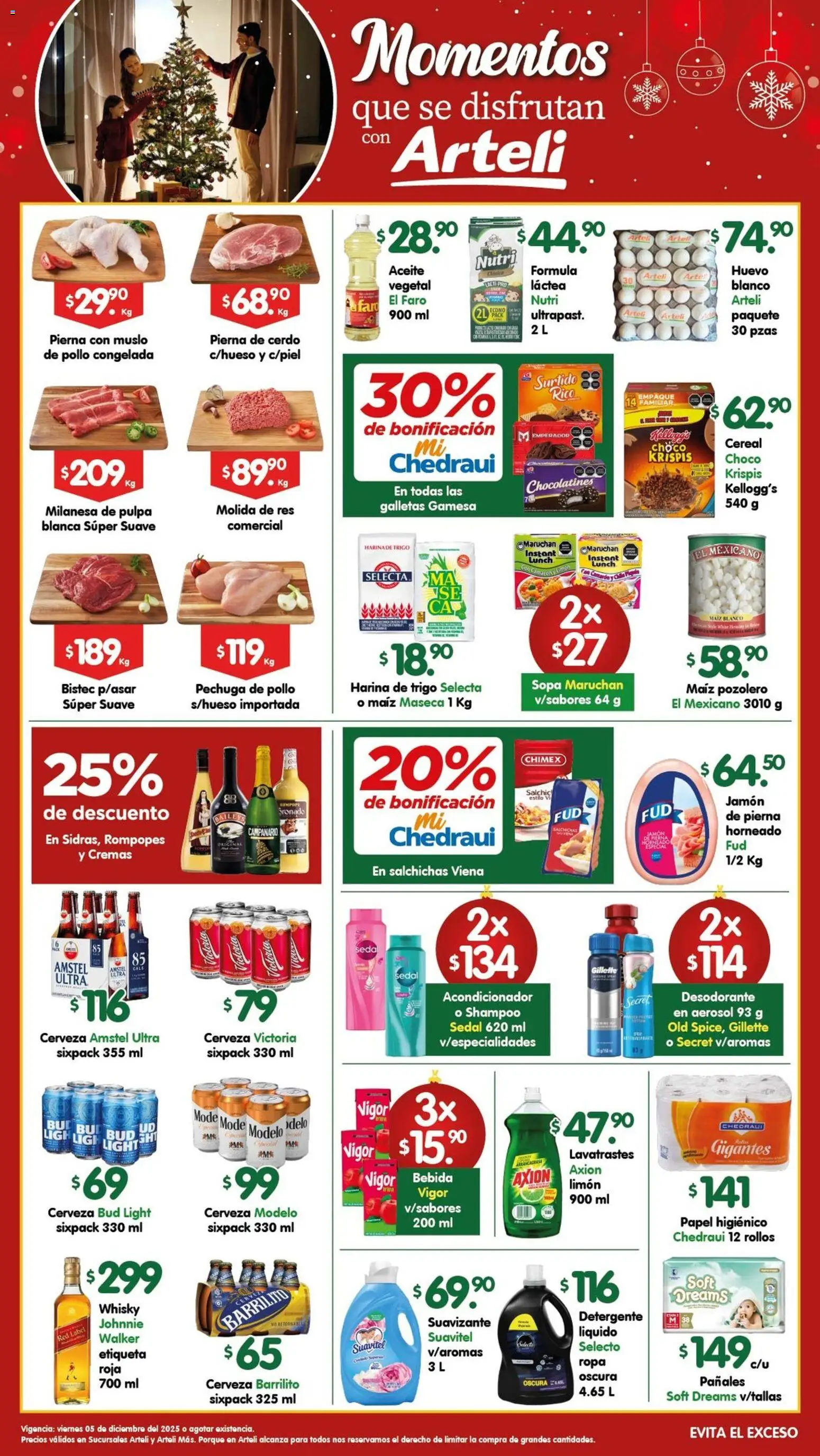 Arteli folleto Suc.Arteli & Arteli mas - página 1- válido desde 05/12/2025