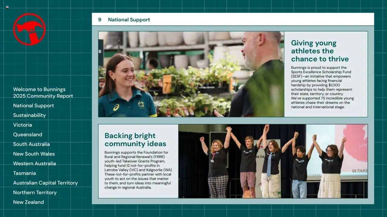 Bunnings Warehouse Community Report 2025 - page 9- valid from 25/08/2025