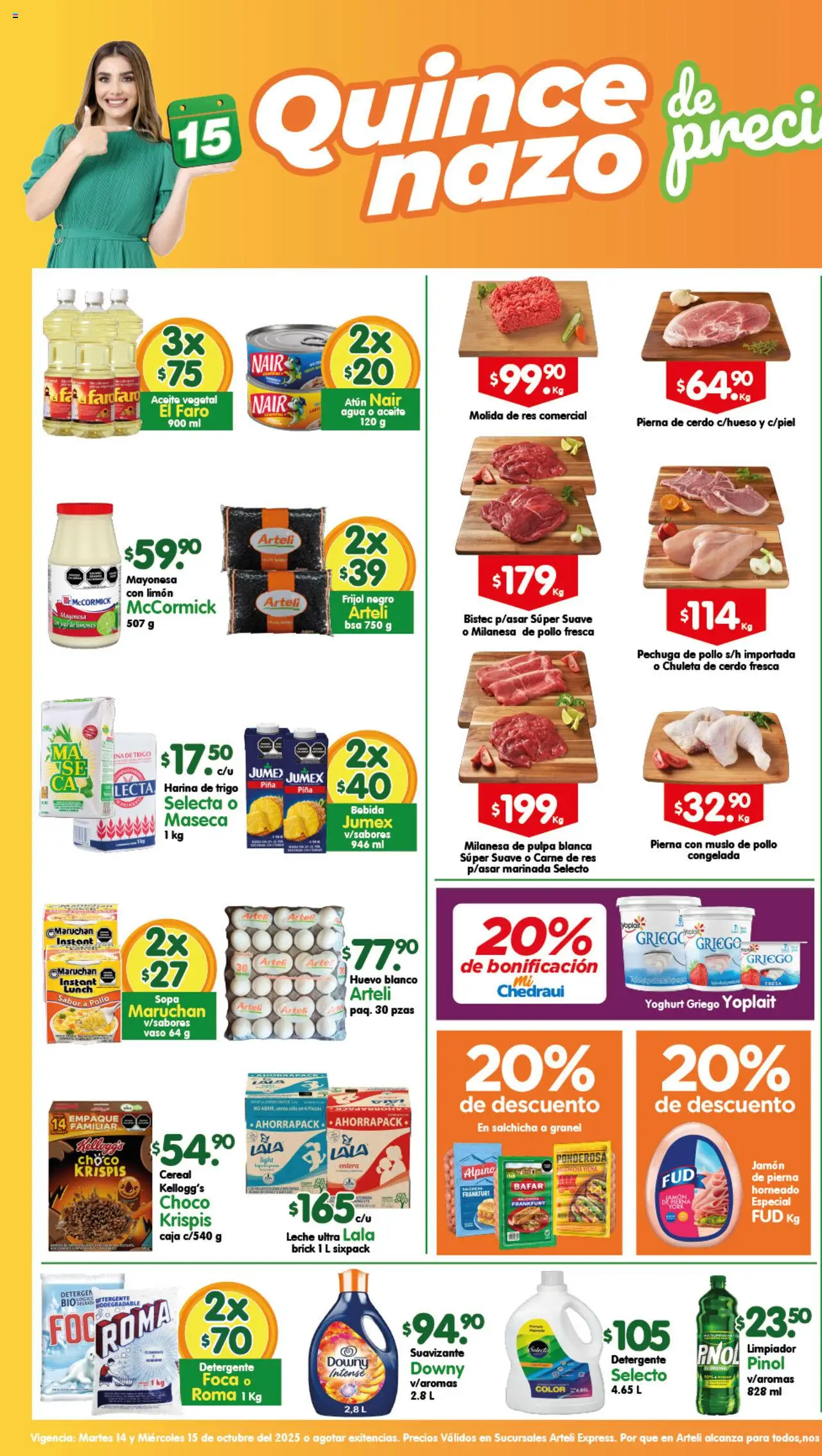 Arteli - Folleto Express - página 1- válido desde 14/10/2025