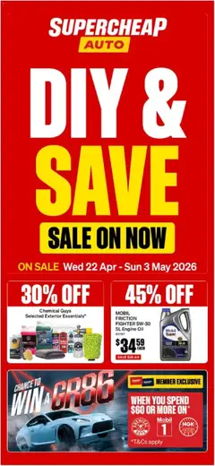 Supercheap Auto catalogue preview - valid from 22/04/2026