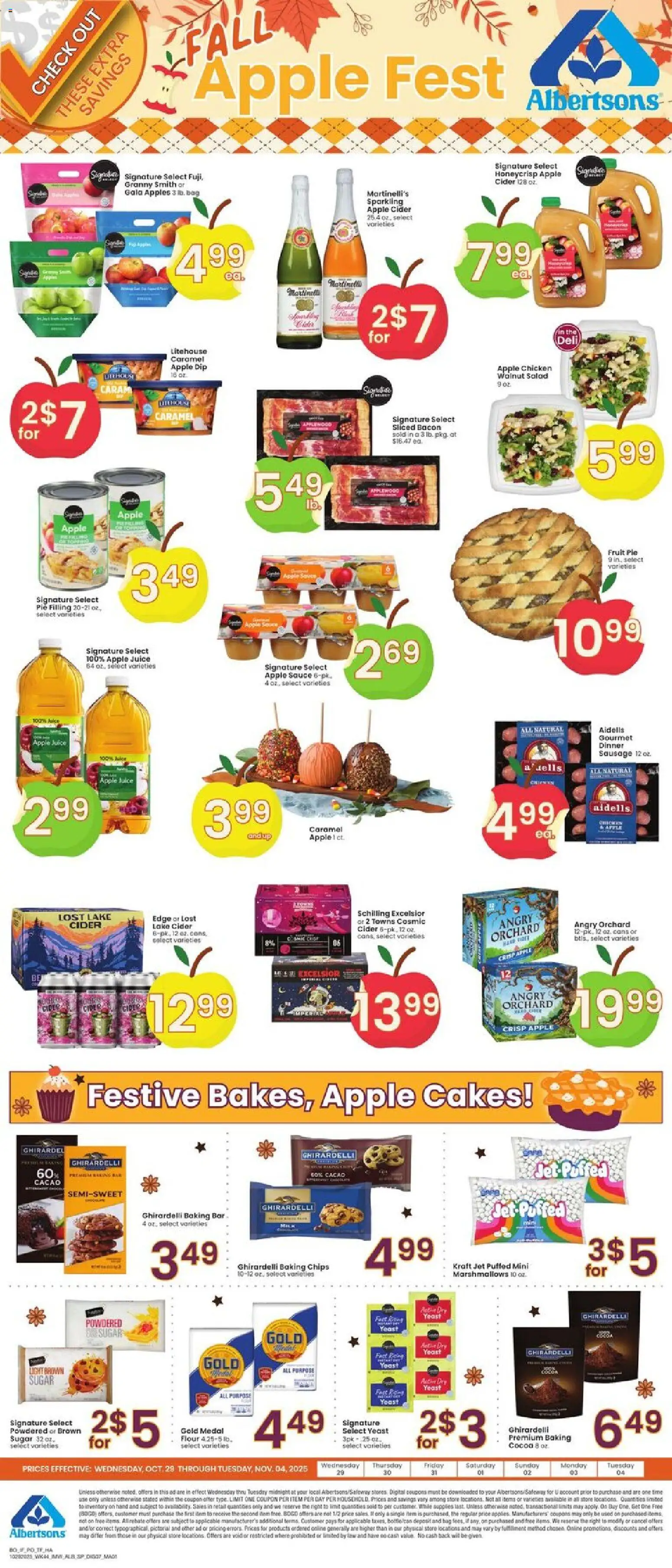 Albertsons Specialty Publication - page 1- valid from 10/29/2025