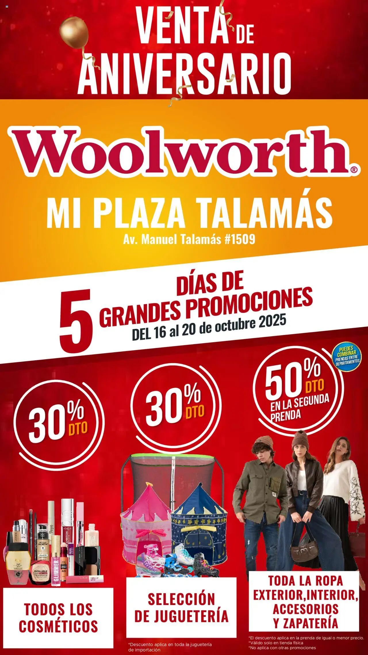 Del Sol y Woolworth - Aniversario Apertura Woolworth Talamás - página 1- válido desde 16/10/2025