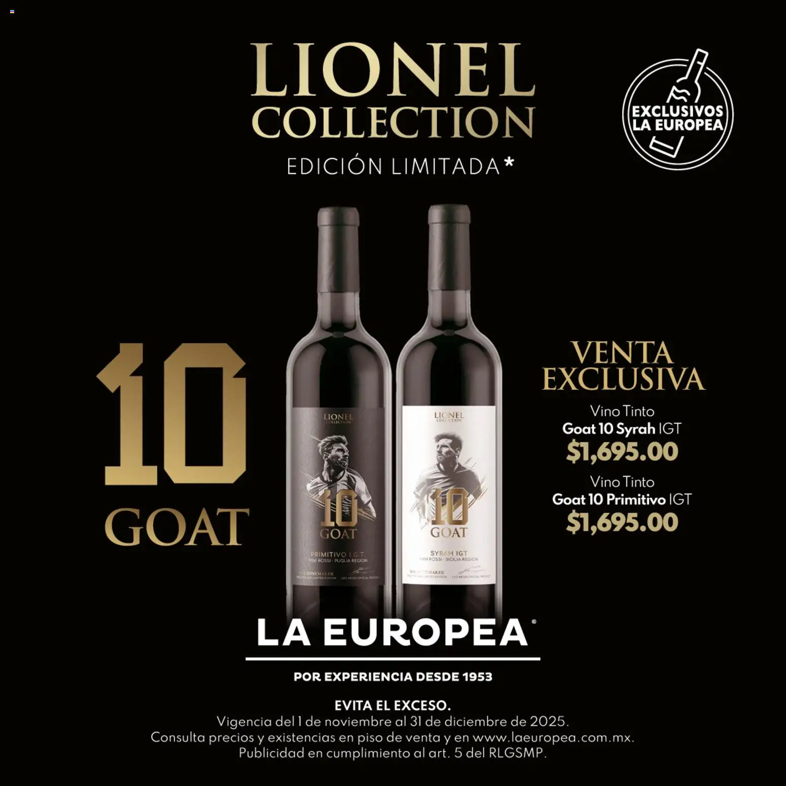 La Europea catálogo Lionel Collection - página 1- válido desde 01/11/2025