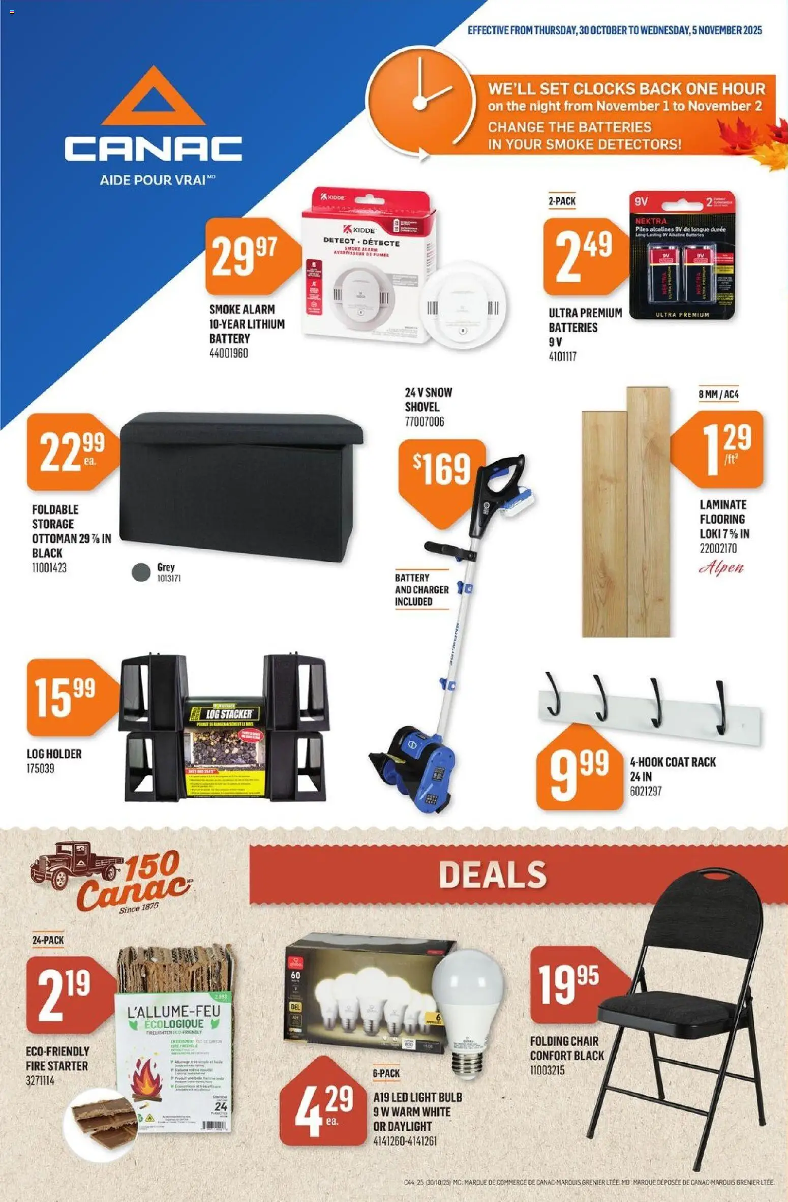 Canac weekly flyer - page 1- valid from Oct 30, 2025
