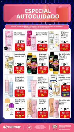 Pré-visualização Semar Supermercado - Ofertas Especial Autocuidado válida a partir de 26/08/2025
