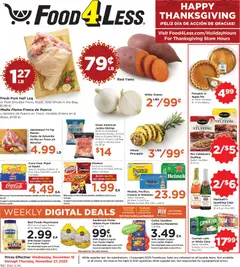 Preview Food 4 Less Weekly Ad valid from 11/19/2025