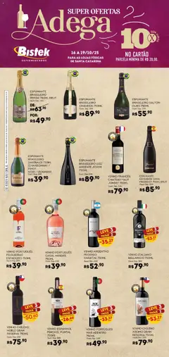 Pré-visualização Bistek Supermercados - Ofertas Adega válida a partir de 16/10/2025