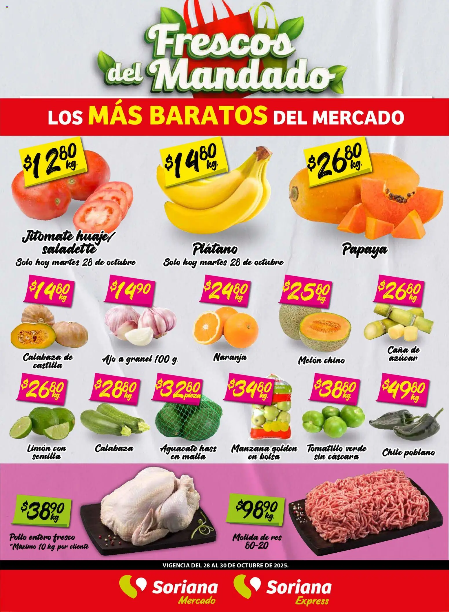 Soriana - Frescos del Mandado Mercado: BCS, Son y Sin - página 1- válido desde 28/10/2025