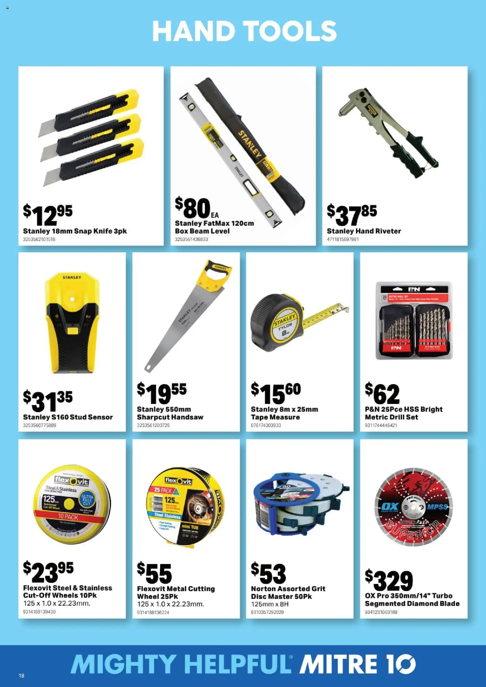 Mitre 10  Catalogue  - page 18- valid from 07/01/2026