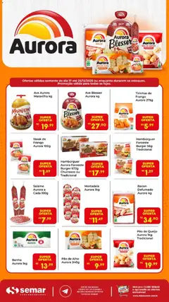 Pré-visualização Semar Supermercado - Ofertas Aurora válida a partir de 17/12/2025