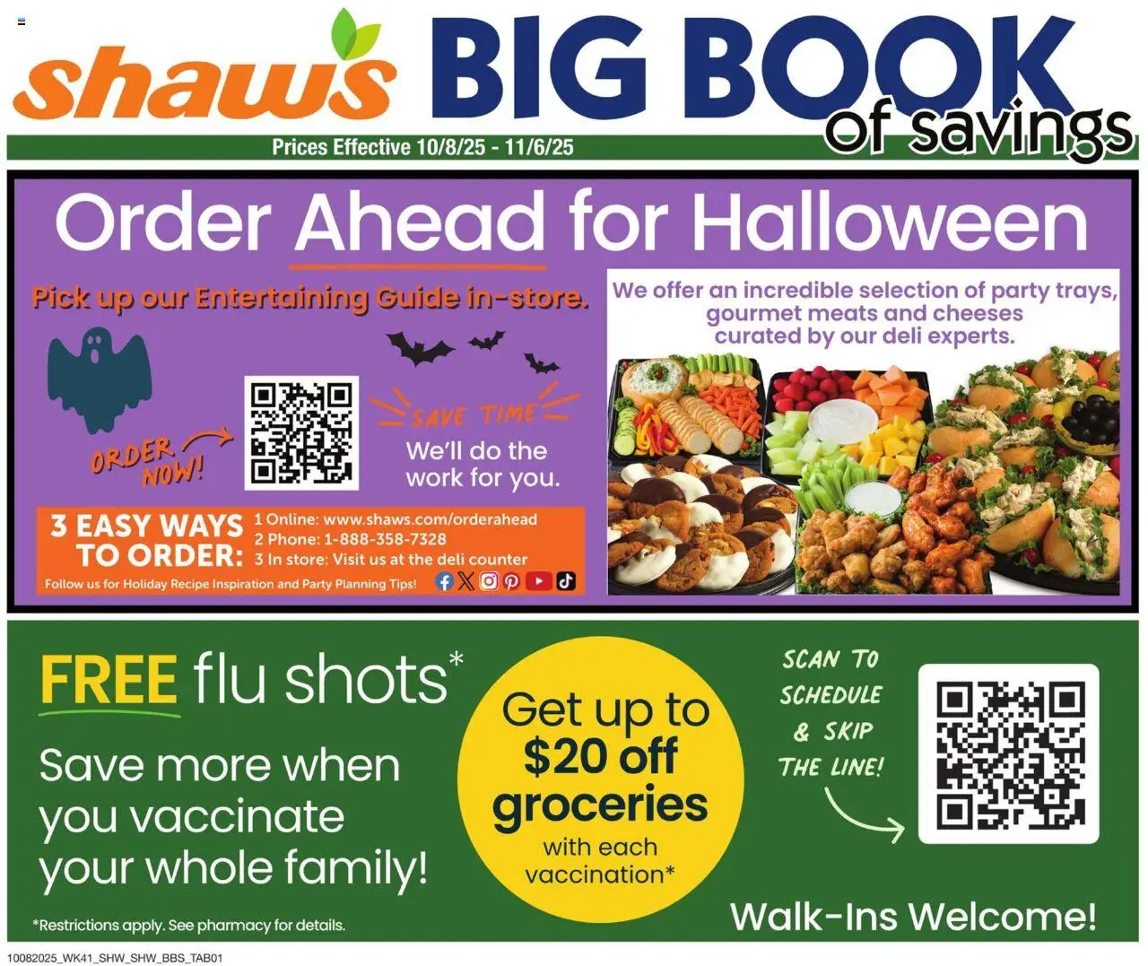 Shaw's Big Book of Savings - page 1- valid from 10/08/2025