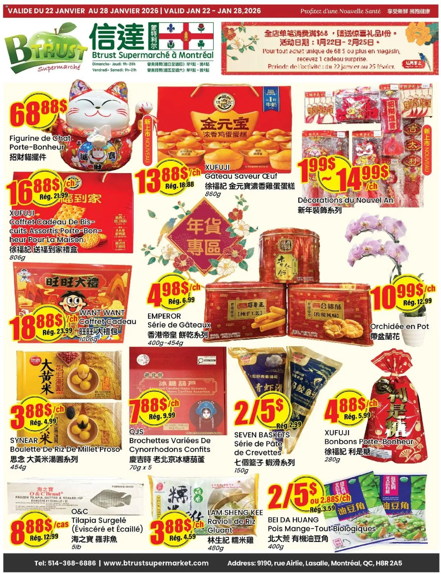 Btrust Supermarket weekly flyer / circulaire - page 1- valid from Jan 22, 2026