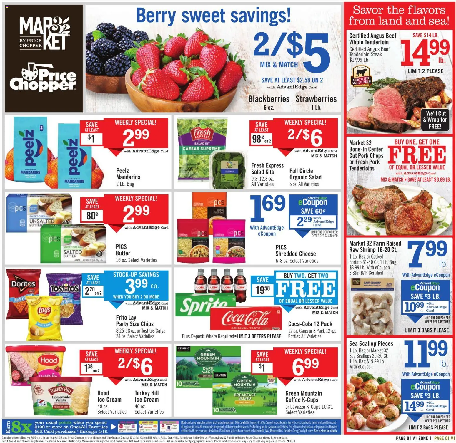 Price Chopper Weekly Ad - page 1- valid from 04/12/2026