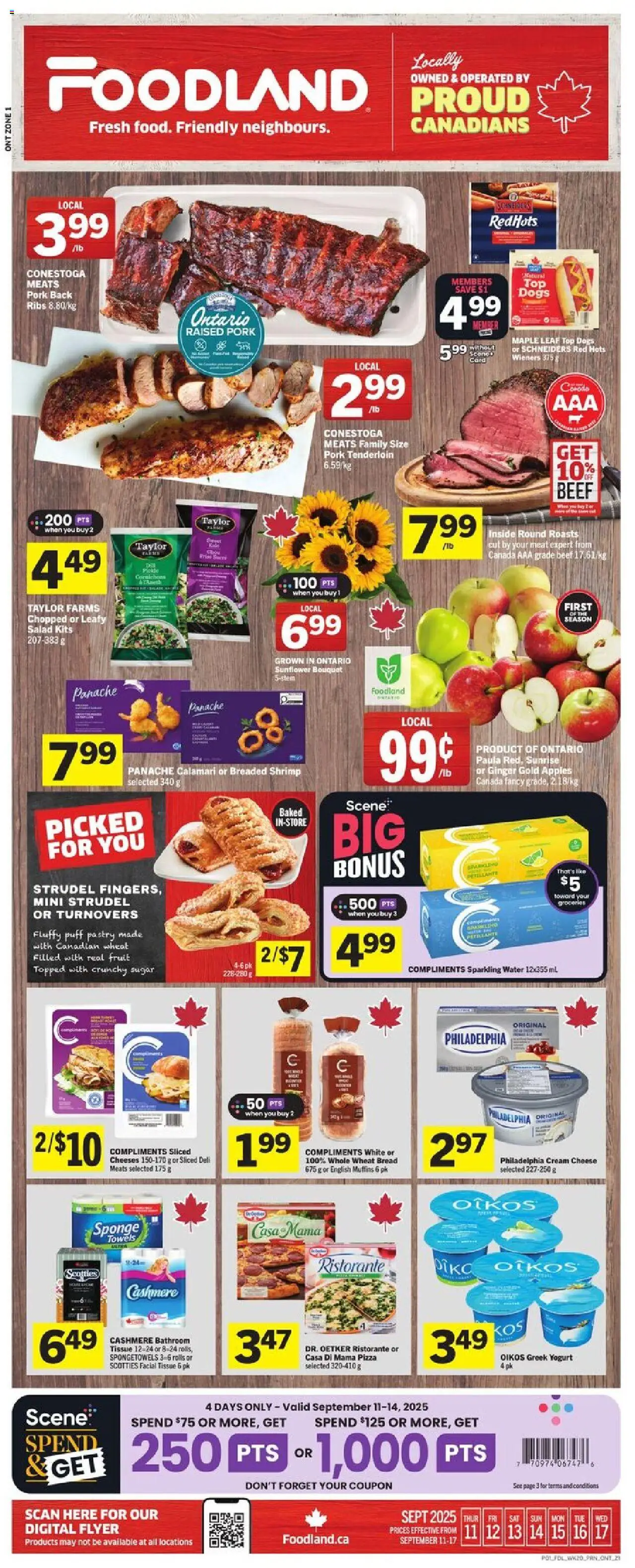Foodland weekly flyer / circulaire - page 1- valid from Sep 11, 2025