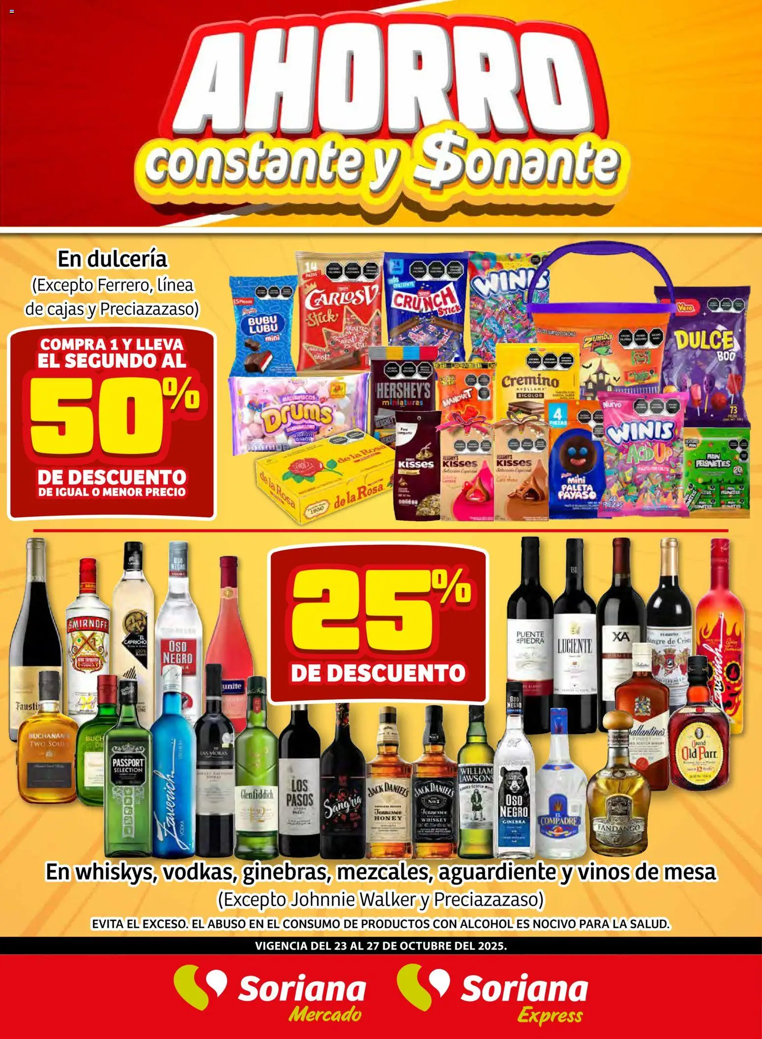 Soriana - Fin de Semana Mercado: Ags, Nay, Jal, Qro, Col, Mich, Gto, Hgo, Tlax, Mor, Pue, Gro, Oax, Edo. de Mex, CDMX, Zac y SLP - página 1- válido desde 23/10/2025