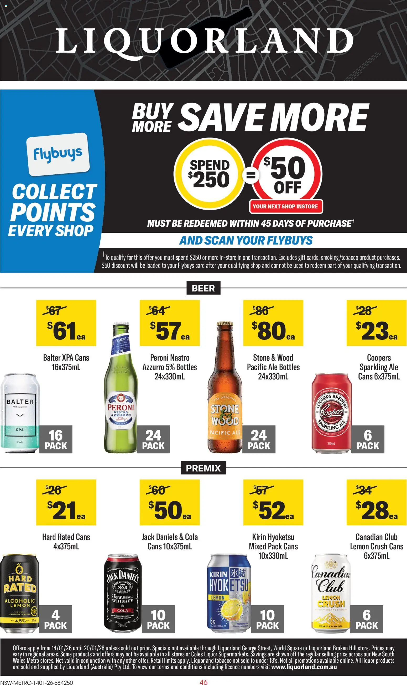 Liquorland  Catalogue  - page 1- valid from 14/01/2026