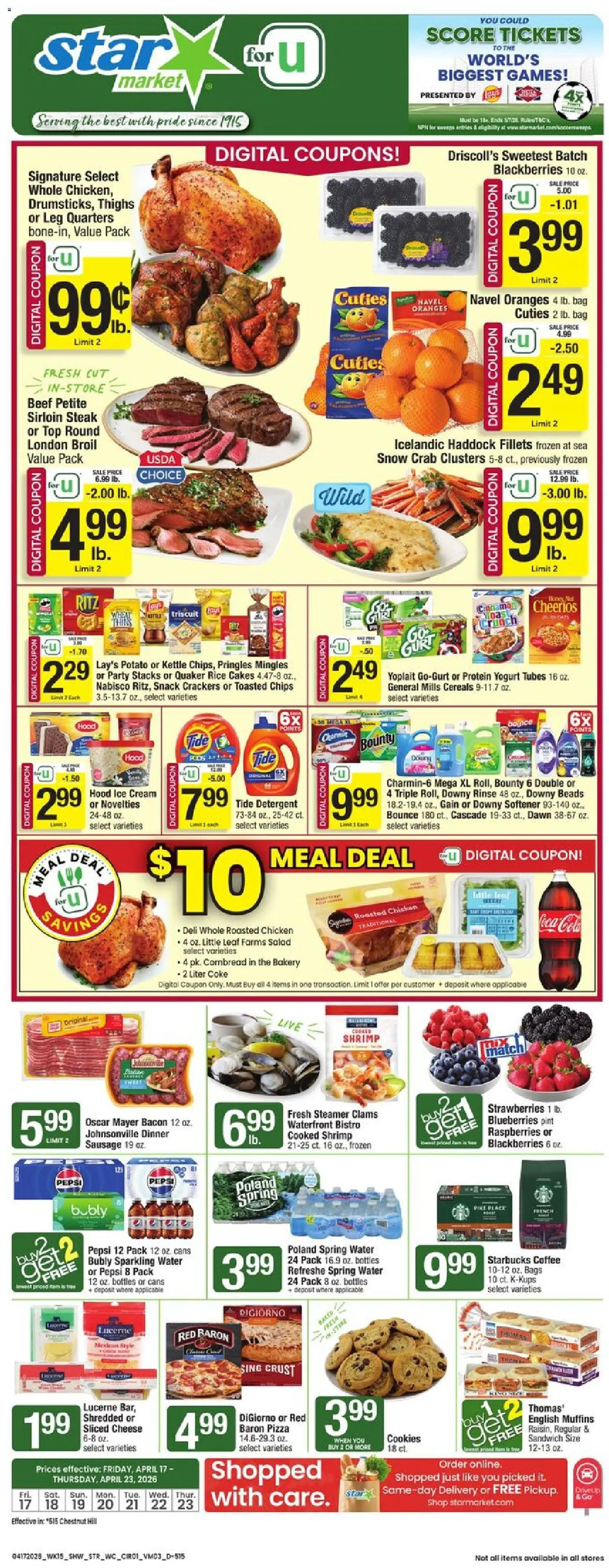 Star Market Weekly Ad - page 1- valid from 04/17/2026