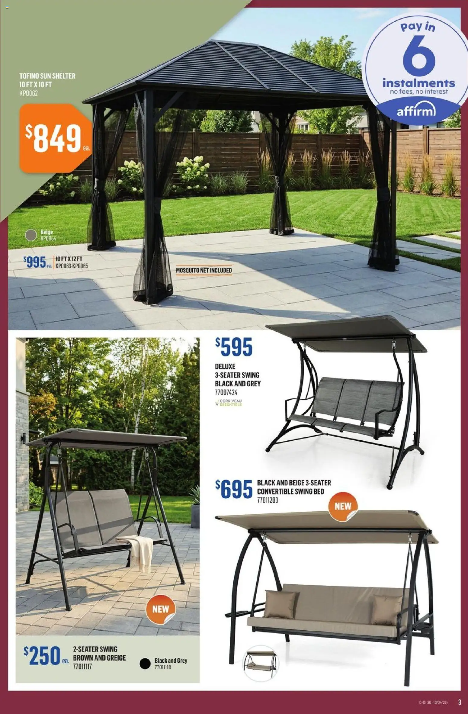 Canac weekly flyer - page 3- valid from Apr 16, 2026