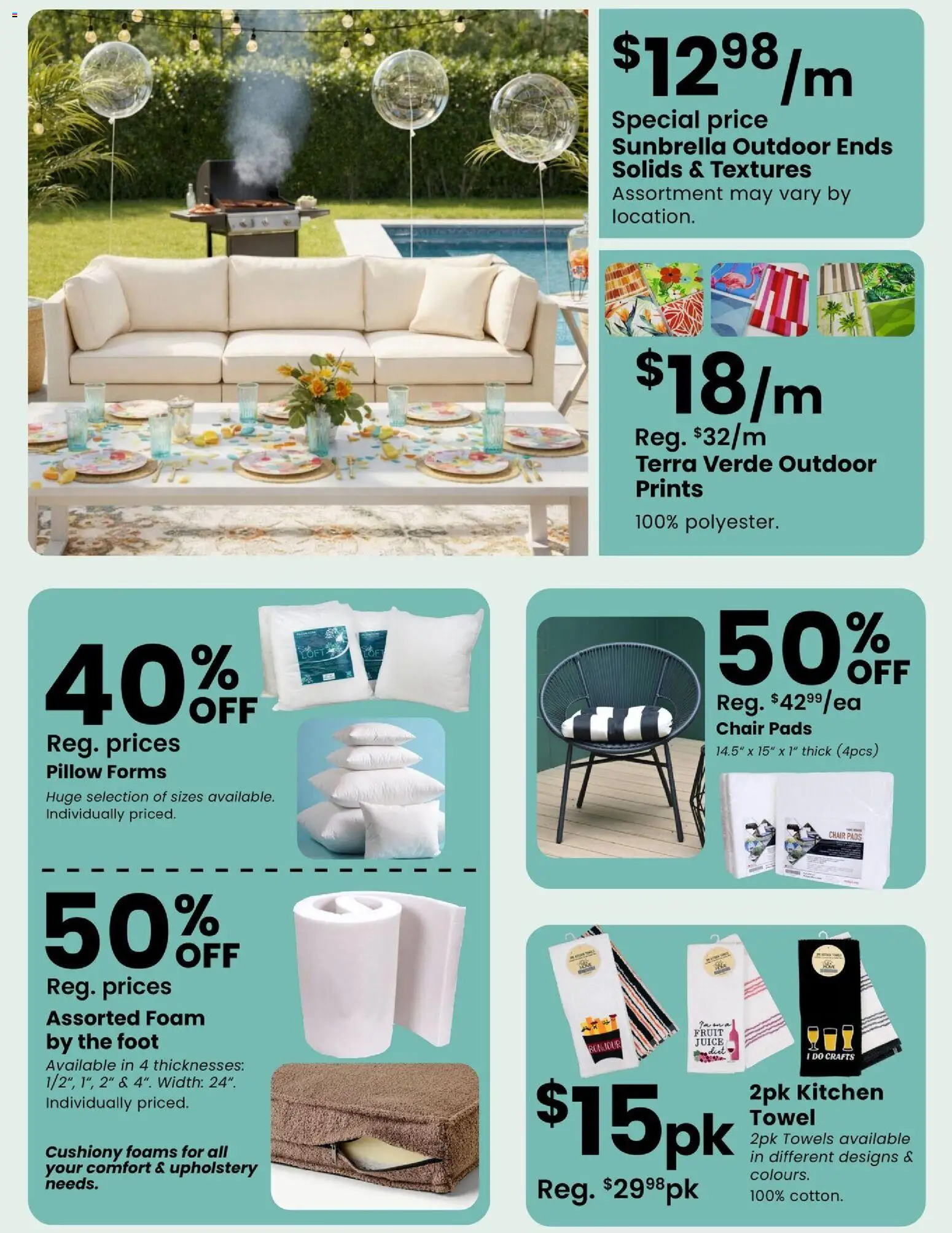 Fabricland weekly flyer / circulaire - page 9- valid from Apr 1, 2026