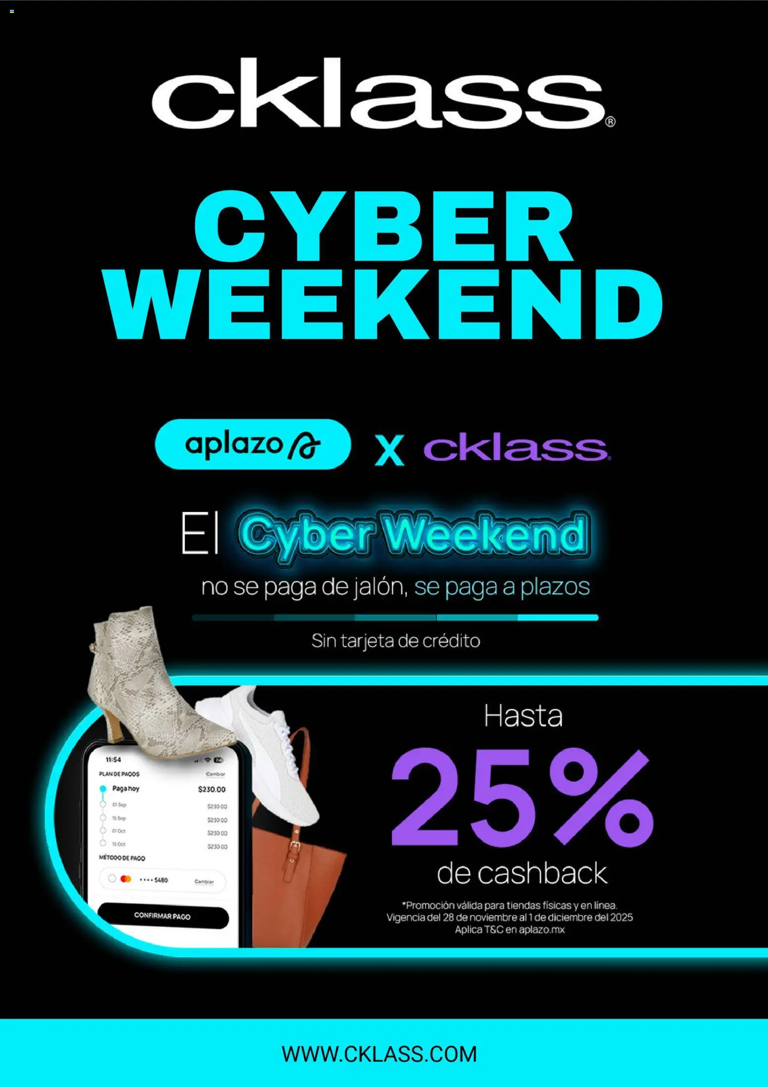 Cklass Cyber Weekend - página 1- válido desde 28/11/2025