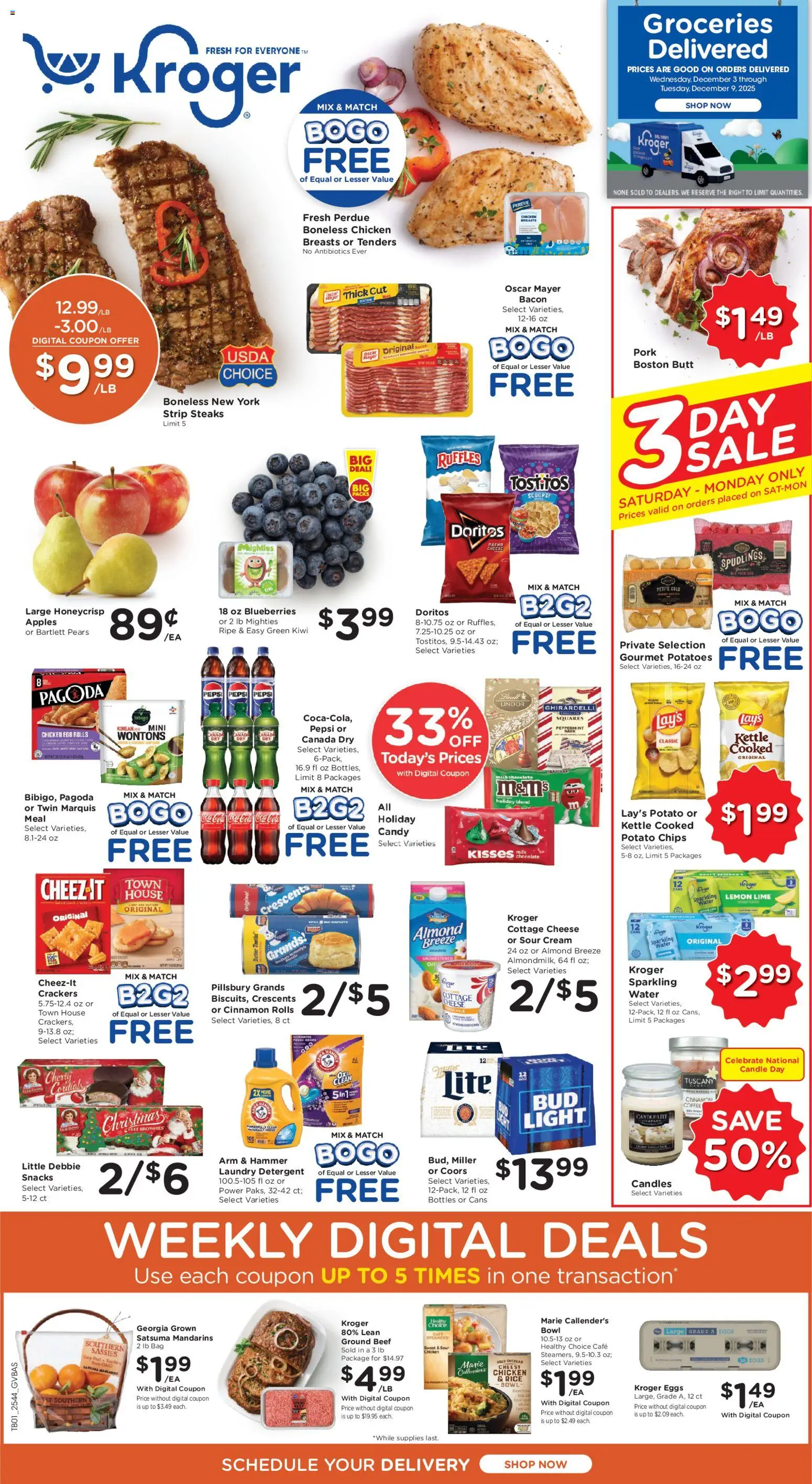 Kroger Ad - page 1- valid from 12/03/2025