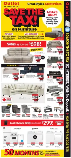 Preview Tepperman's outlet valid from Sep 4, 2025