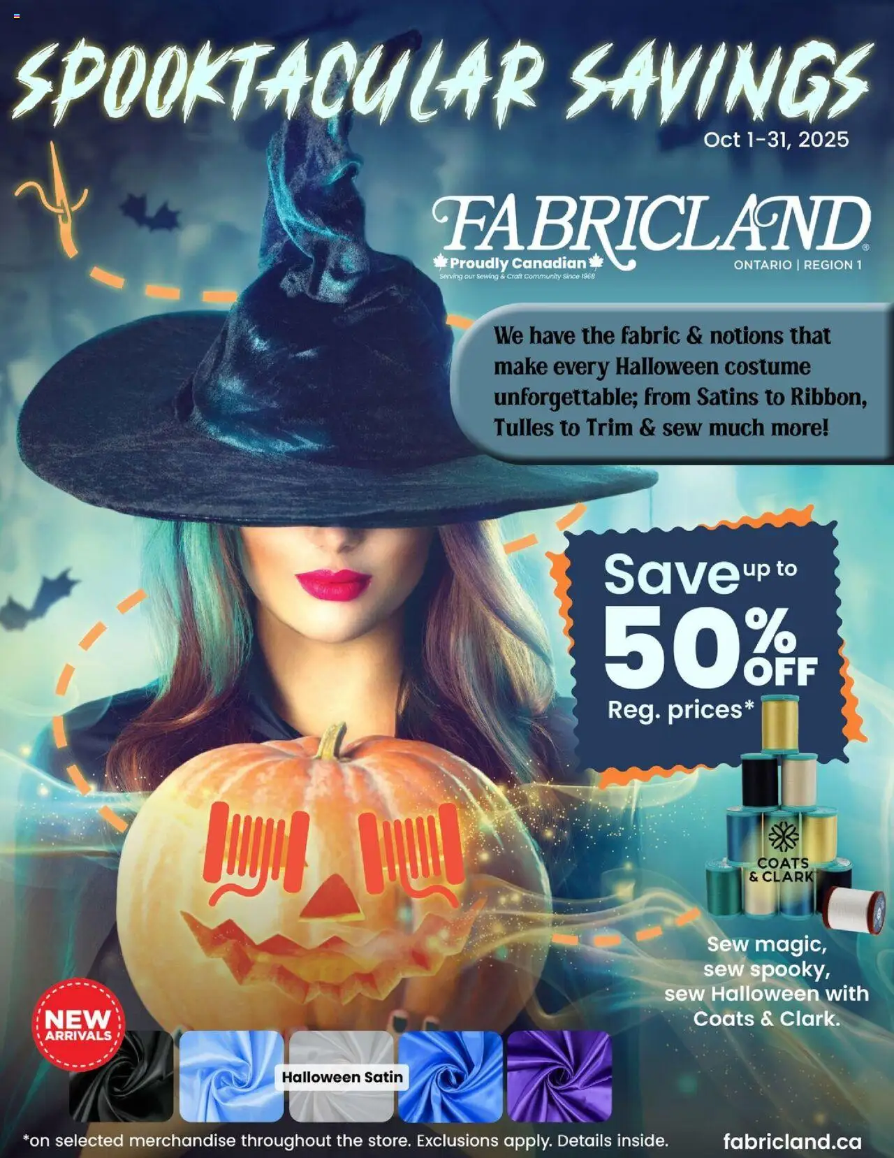 Fabricland weekly flyer / circulaire - page 1- valid from Oct 1, 2025