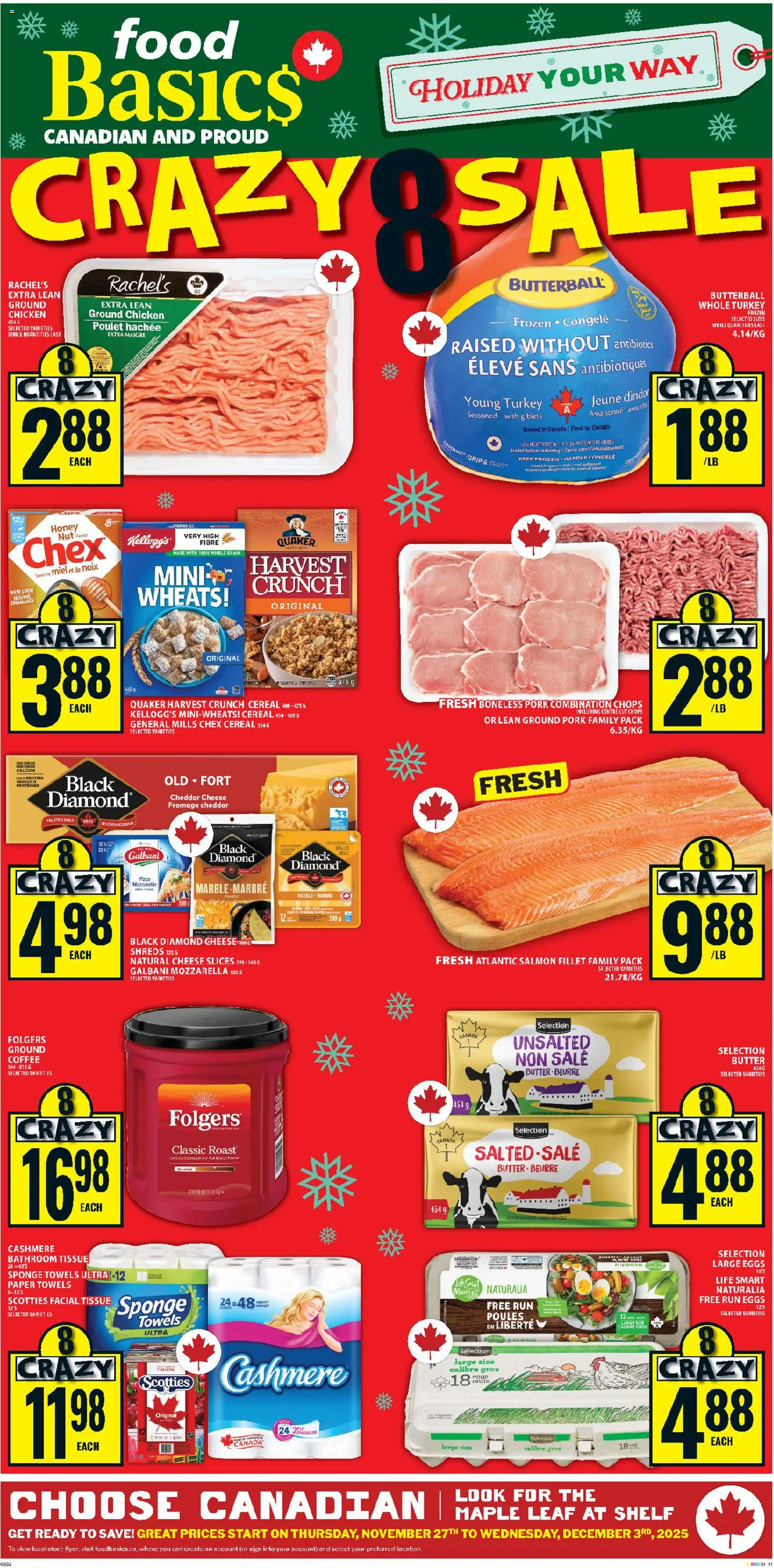 Food Basics weekly flyer / circulaire - page 1- valid from Nov 27, 2025
