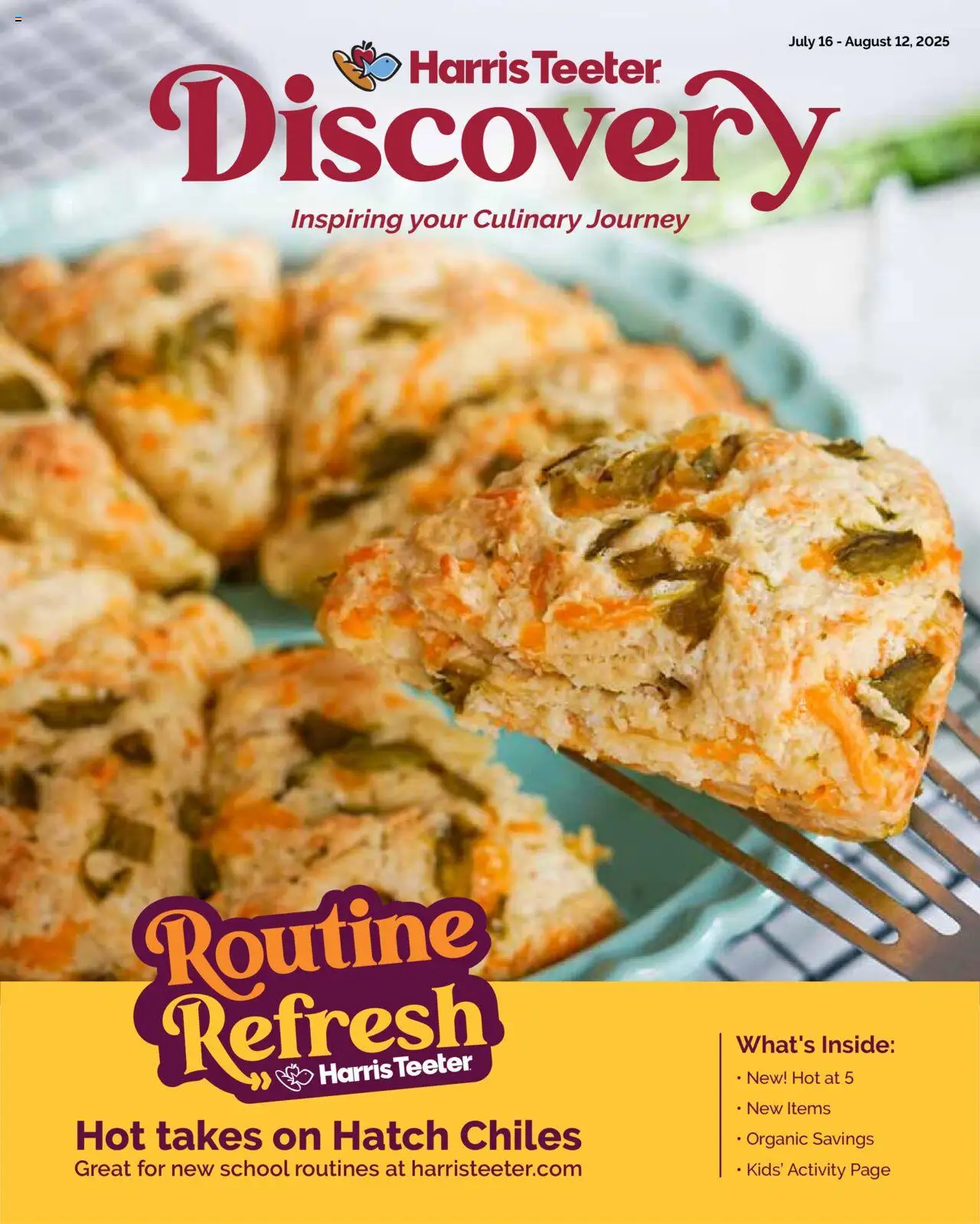 Harris Teeter Monthly Ad - page 1- valid from 07/16/2025