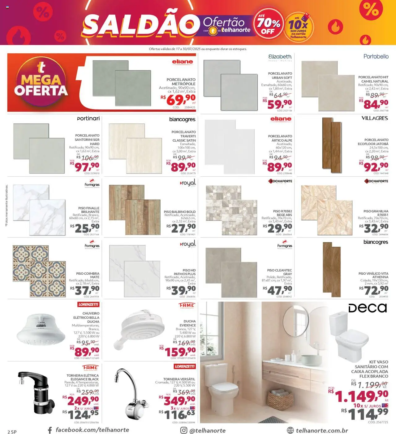 Telhanorte - Ofertas da semana  - página 2- válido a partir de 17/07/2025
