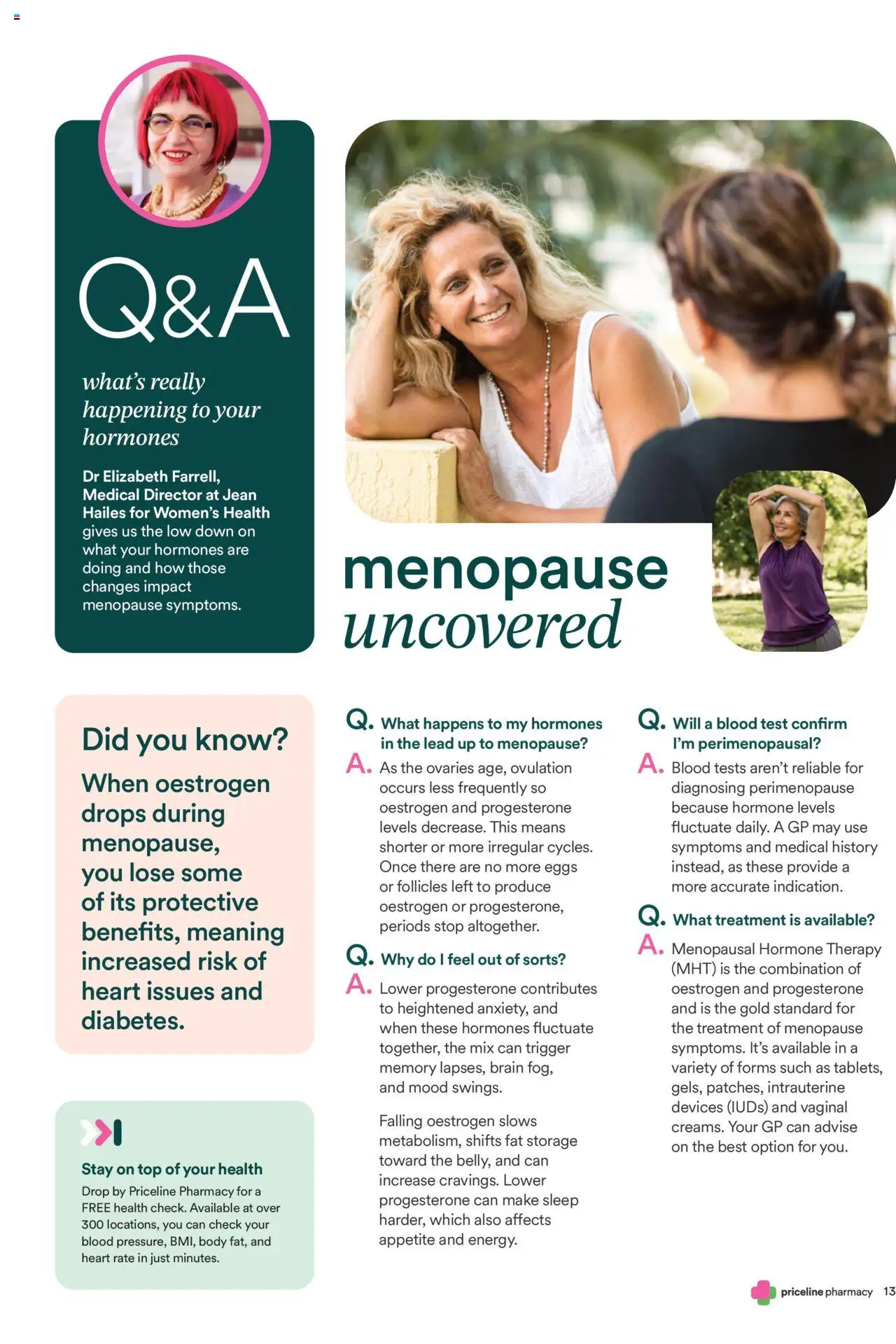 Priceline Pharmacy Anything Menopause Magazine - page 13- valid from 02/10/2025